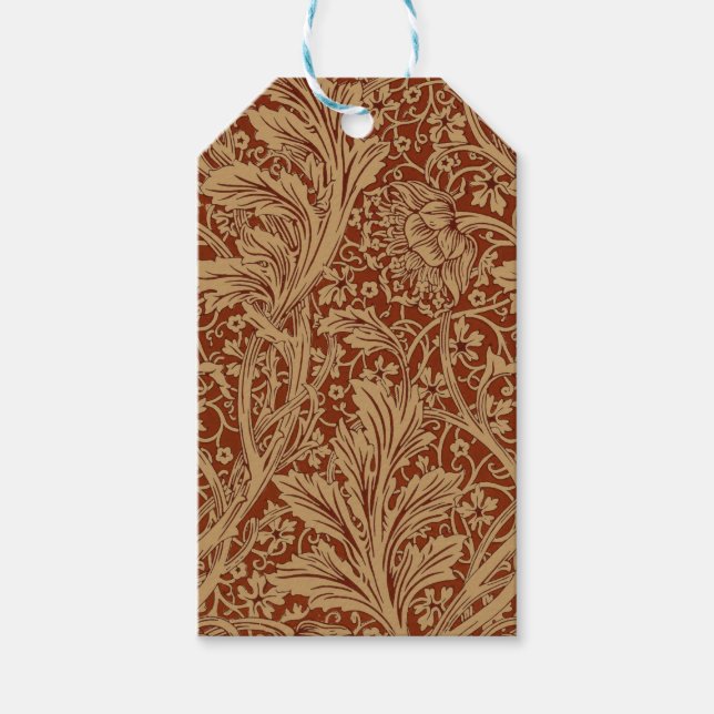 William Morris Arcadia Blommigt Garden Flower Clas Presentetikett (Framsidan)