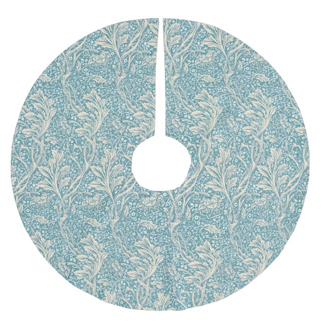 William Morris Arcadia Blommönster Julgransmatta Borstad Polyester (Framsidan)