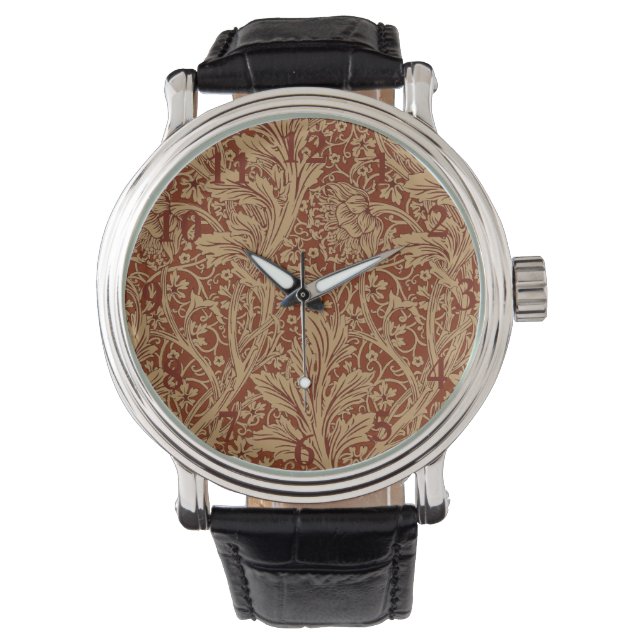 William Morris Arcadia Floral Garden Flower Classi Armbandsur (Framsida)