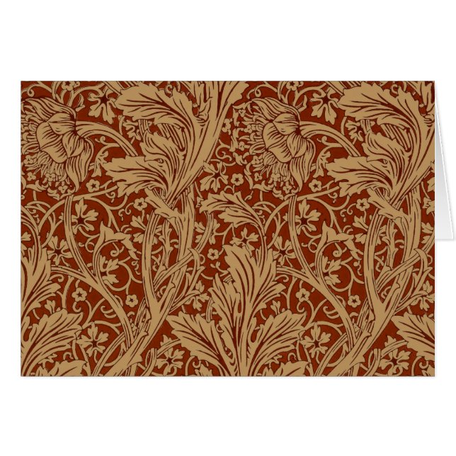 William Morris Arcadia Floral Garden Flower Classi Hälsningskort (Framsidan Horizontal)