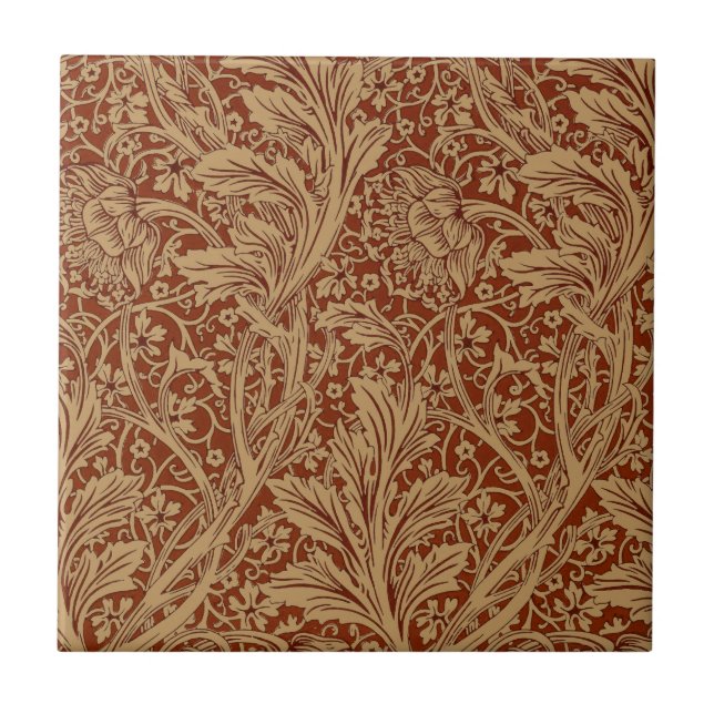 William Morris Arcadia Floral Garden Flower Classi Kakelplatta (Framsidan)