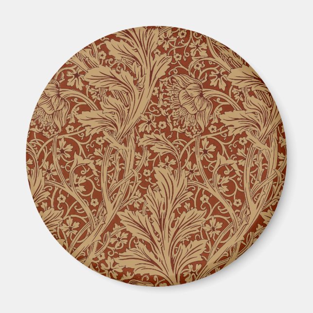 William Morris Arcadia Floral Garden Flower Classi Magnet (Framsidan)
