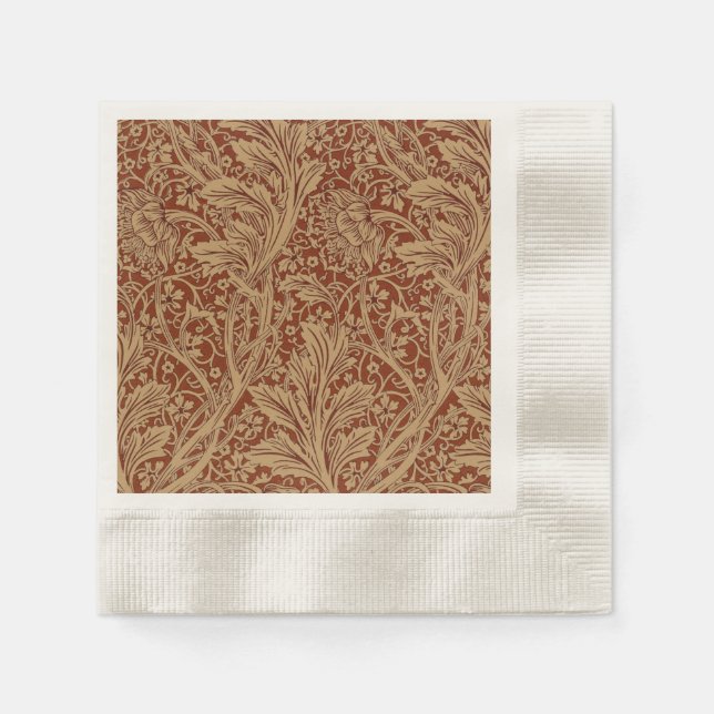 William Morris Arcadia Floral Garden Flower Classi Pappersservett (Framsidan)