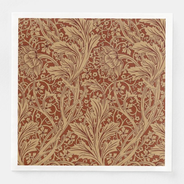 William Morris Arcadia Floral Garden Flower Classi Pappersservett (Framsida)