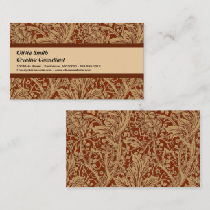 William Morris Arcadia Floral Garden Flower Classi Visitkort