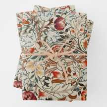 William Morris art blommigt, färglös förpackning p