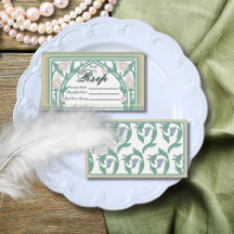 William Morris Art Deco Blommigt Grönt OSA kort