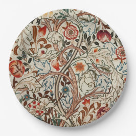 William Morris art design blommigt papprare tallri