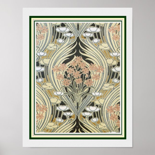 William Morris Art nouveau 11 x 14 Skriv ut Poster (Framsidan)