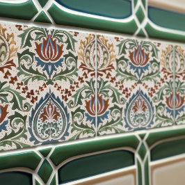 William Morris Art nouveau Blommigt Victorian Repr Kakelplatta