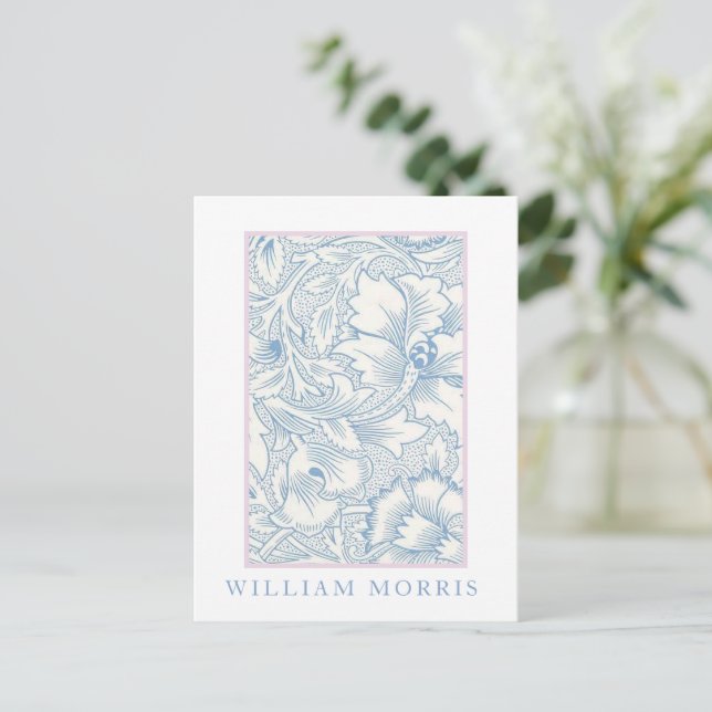 William Morris - Art nouveau Blue Acanthus Vykort (Stående Fram)