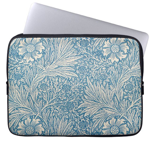 William Morris - Art nouveau Blue Marigold Laptop Fodral (Framsidan)