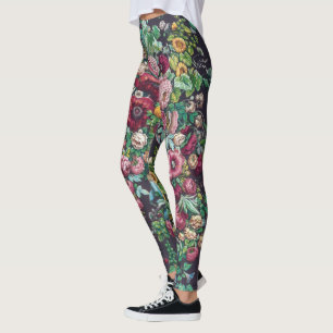 William Morris Art nouveau Calico Chintz Mönster Leggings