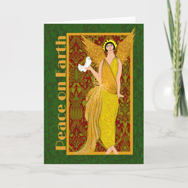 William Morris Art nouveau Helgdag Card Tack Kort (Framsida)