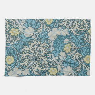 William Morris, art nouveau mönster, sjögräs, b Kökshandduk