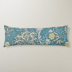 William Morris,art nouveau mönster, sjögräs, blått Kroppskudde