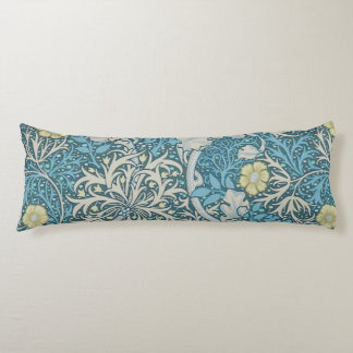 William Morris,art nouveau mönster, sjögräs, blått Kroppskudde