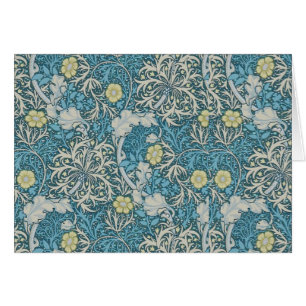 William Morris,art nouveau mönster, sjögräs, blått OBS Kort