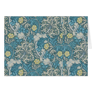 William Morris,art nouveau mönster, sjögräs, blått OBS Kort