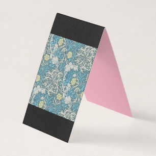 William Morris,art nouveau mönster, sjögräs, blått Visitkort