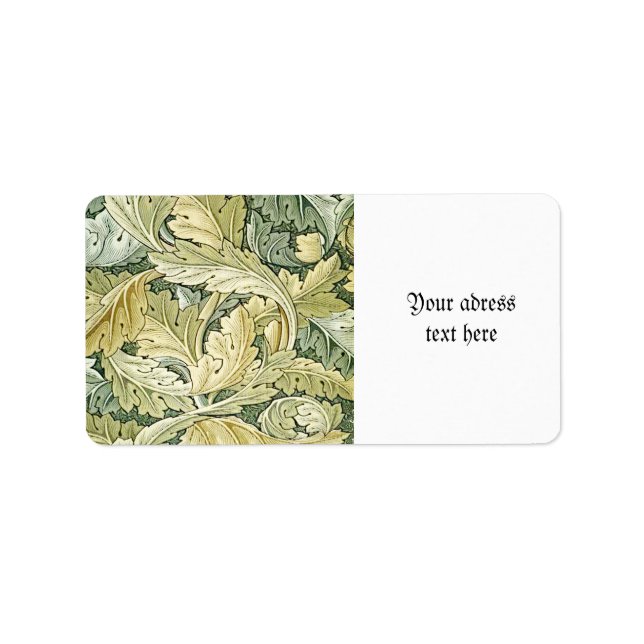 William Morris,art nouveau, original,Agathus,wallp Adressetikett (Framsidan)