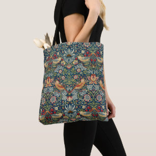 William Morris Art Strawberry Thief Tote Bag Tygkasse