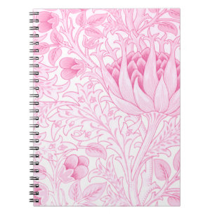 William Morris Artichoke Blek Rosa Anteckningsbok
