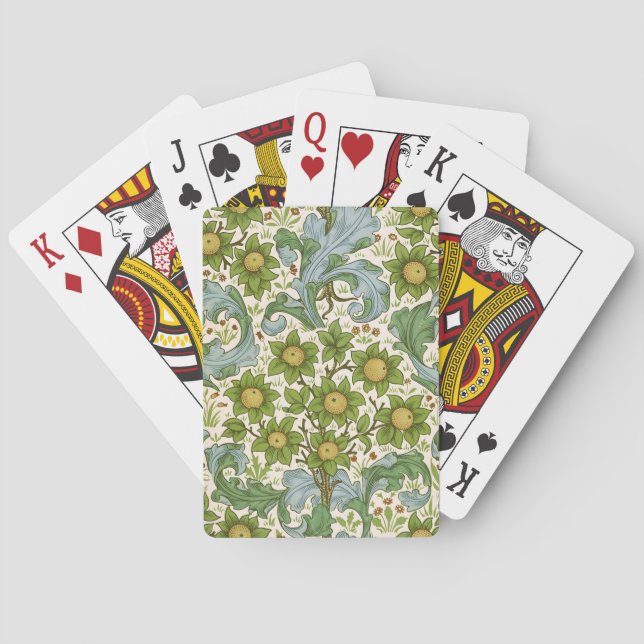 William Morris' Arts and Crafts-frukträdgårdsmönst Casinokort (Baksidan)