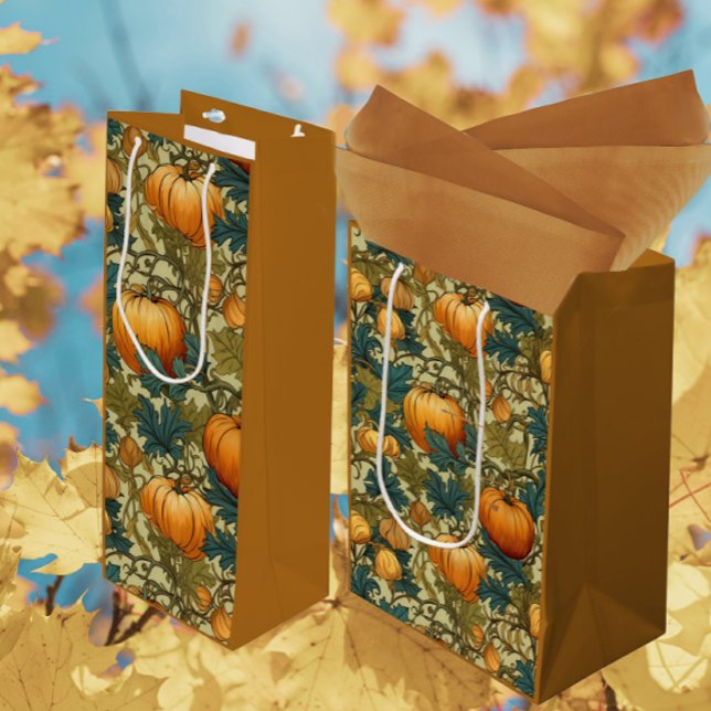 William Morris Autumn Pumpkin Patch (Gift bags for autumn parties and family get togethers)