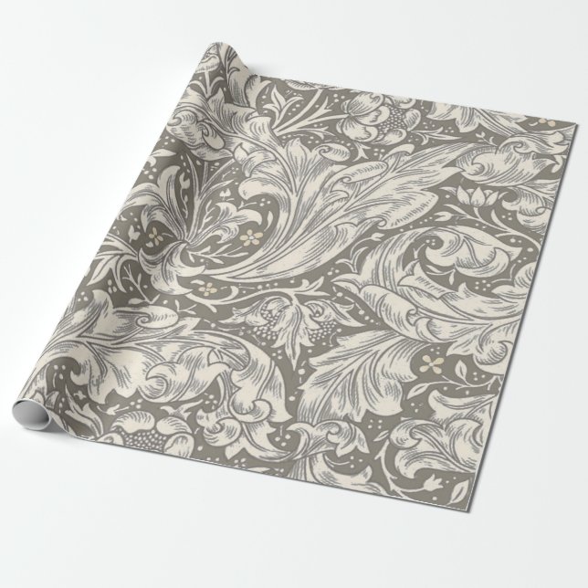 William Morris Bachelors Button Flower Blommigt Bo Presentpapper (Utrullad)