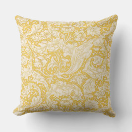 William Morris Bachelors Button Golden Background Kudde