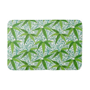 William Morris Bamboo Print, Grönt and White Badrumsmatta