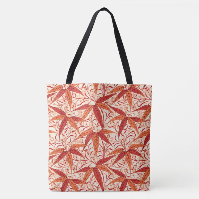 William Morris Bamboo Print, Mandarin Orange Tygkasse (Framsida)