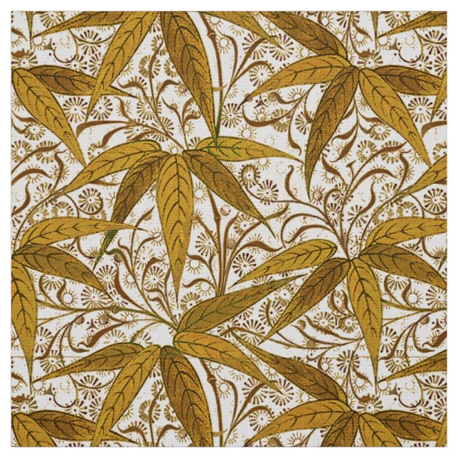 William Morris bambutryck, guld och kräm Tyg (Provkarta)