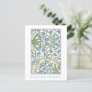 William Morris - Bellblommor: Blue & Grönt Blommig Vykort