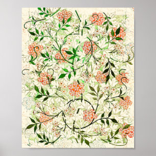 William Morris berömd Jasmine mönster Poster