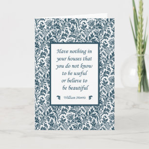 William Morris Berömd Quotation Inredingsdesign Kort