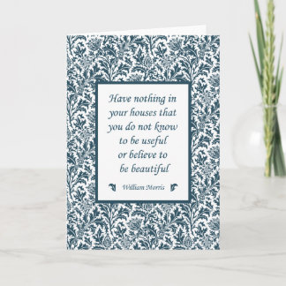 William Morris Berömd Quotation Inredingsdesign Kort