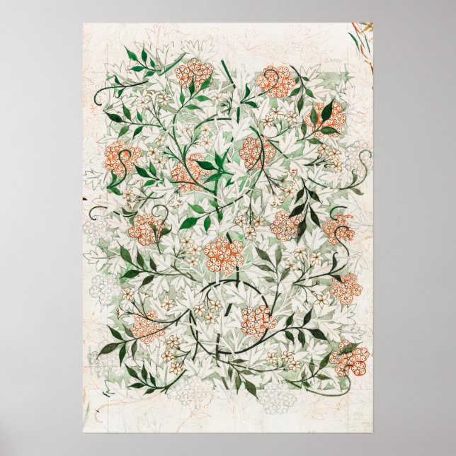 William Morris berömda Jasmin (1834-1896) Poster (Framsidan)