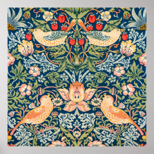 William Morris berömda Strawberry Thief-mönster Poster