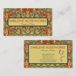 William Morris BeSnyle Wandle Design Visitkort