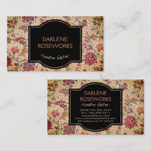 William Morris Bevackra Blommigt Design Visitkort