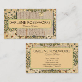 William Morris Bevackra Blommigt Ram Visitkort