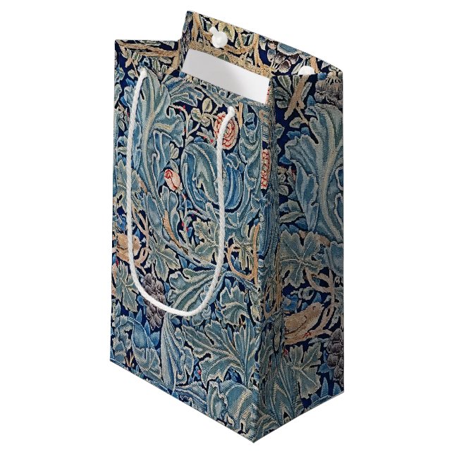 William Morris Bevackra Blommönster Blue Rosa (Framsidan Vinklad)