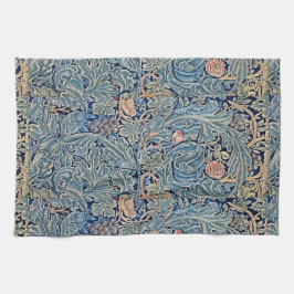 William Morris Bevackra Blommönster Blue Rosa Kökshandduk