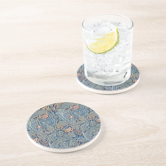 William Morris Bevackra Blommönster Blue Rosa Underlägg (Sidan)