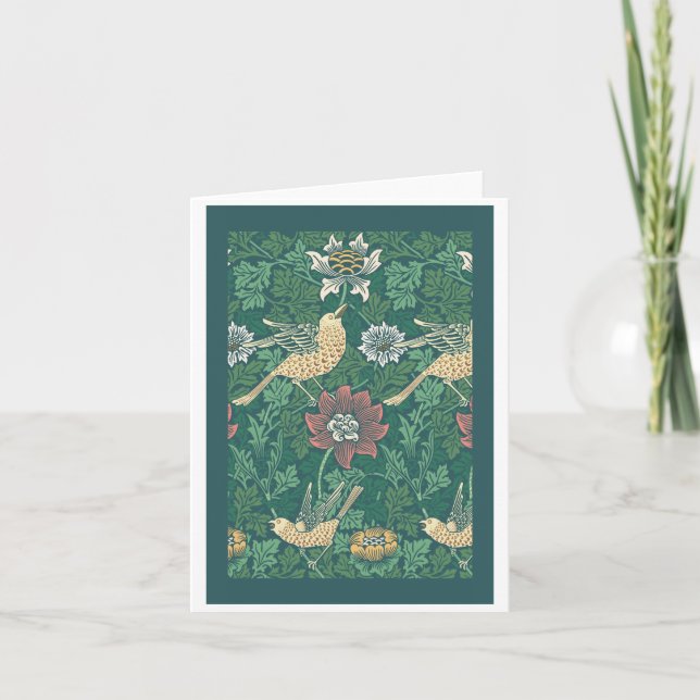 William Morris 'Bird and Anemone Chintz' Kort (Framsida)