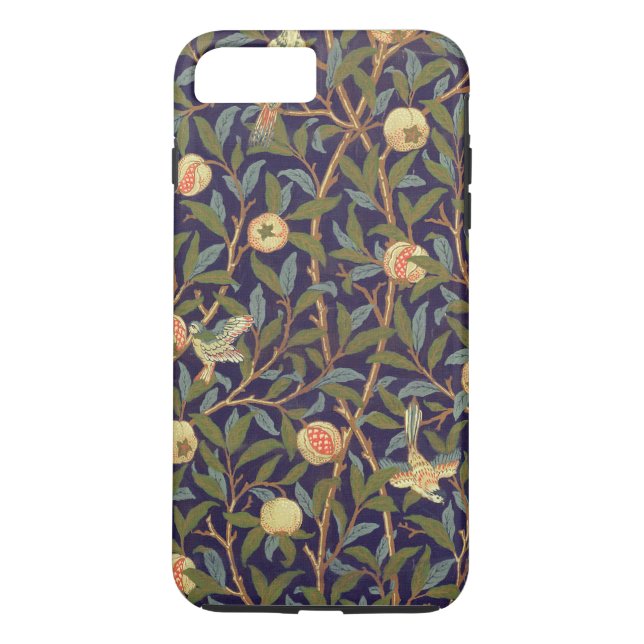 William Morris Bird and Pomegranate Blommigt Vinta Case-Mate iPhone Skal (Baksida)