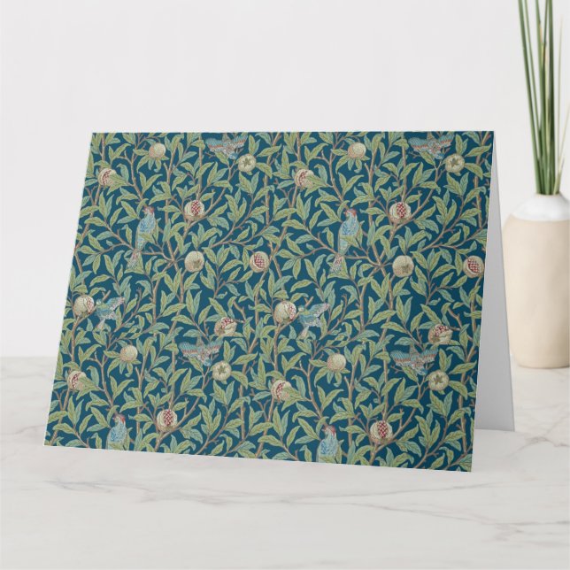 William Morris "Bird and Pomegranate"  Tack Kort (Framsida)