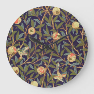 William Morris Bird and Pomegranate Vintage Blommi Stor Klocka